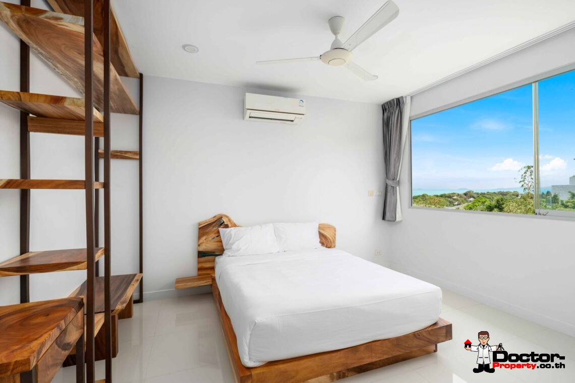 Modern 6 Bedroom Pool Villa with Sea View in Choeng Mon, Koh Samui – For Sale